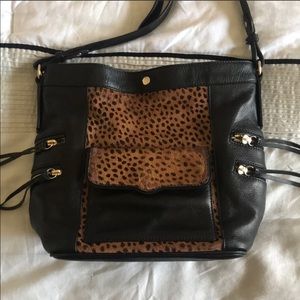 Rebecca Minkoff calf hair cheetah cross body bag